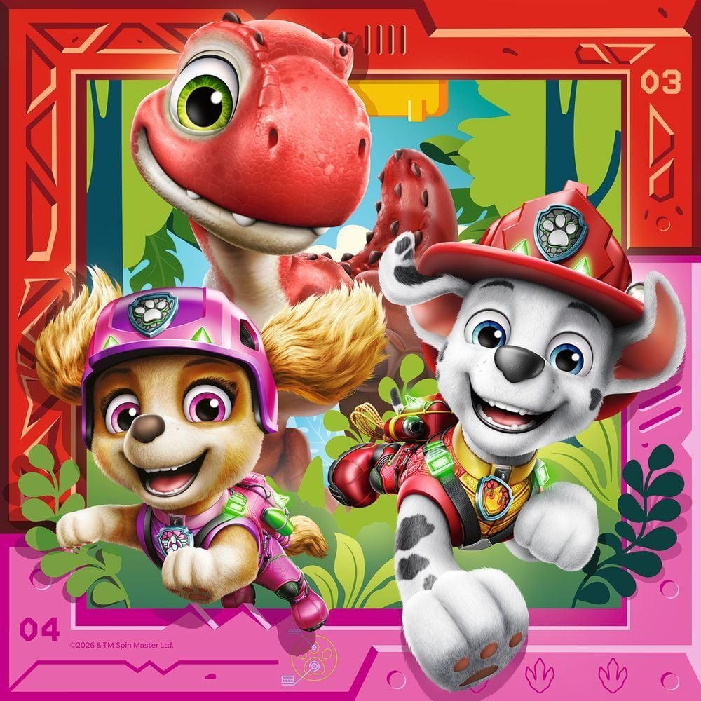 Puzzle Dino Movie Patrulla Canina Paw Patrol 3x49pzs