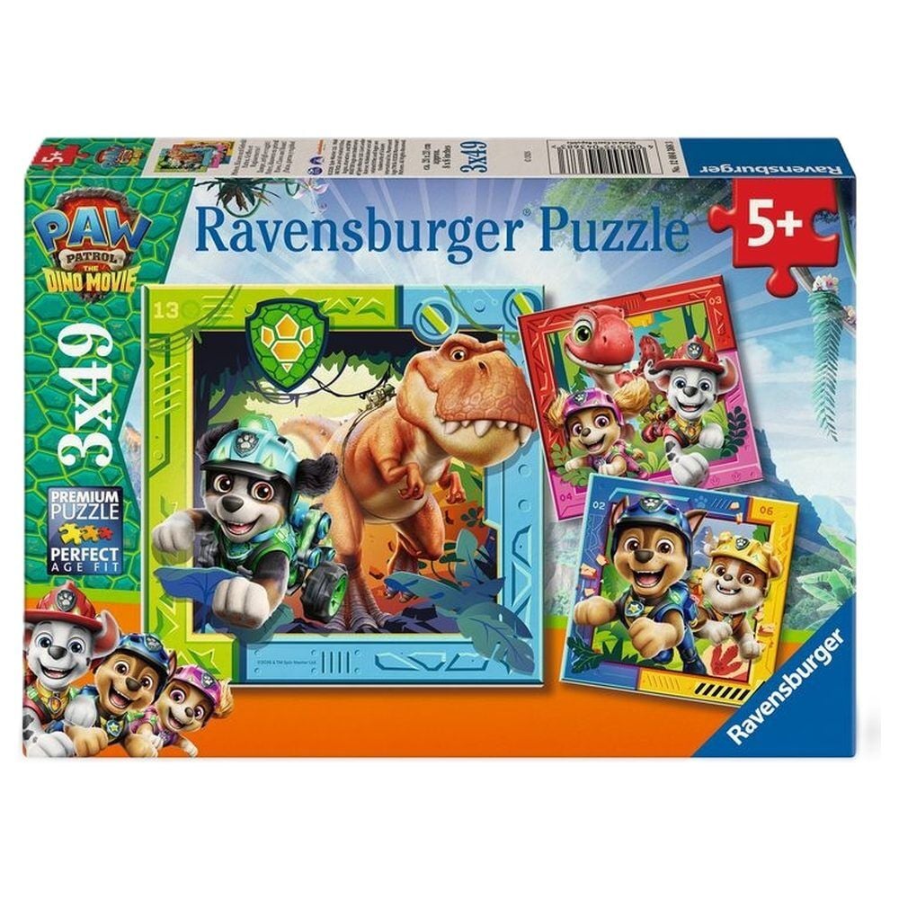 Puzzle Dino Movie Patrulla Canina Paw Patrol 3x49pzs Frikytopia