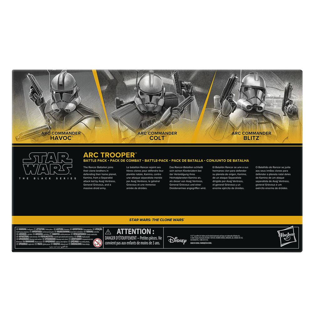 Star Wars: The Clone Wars Black Series Pack de 3 Figuras ARC Trooper Havoc, Colt & Blitz 15 cm