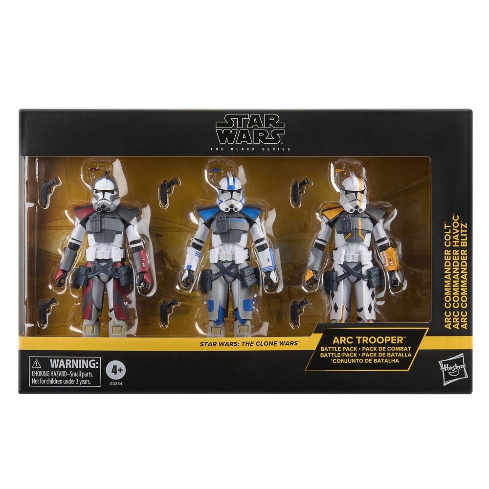 Star Wars: The Clone Wars Black Series Pack de 3 Figuras ARC Trooper Havoc, Colt & Blitz 15 cm