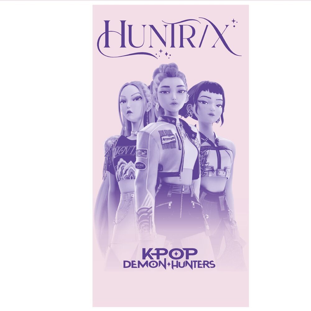 Toalla Huntrix KPop Demon Hunters microfibra Frikytopia