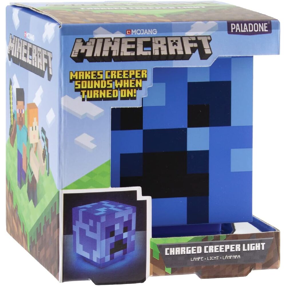 Lampara sonido 3D Charged Creeper Minecraft Frikytopia