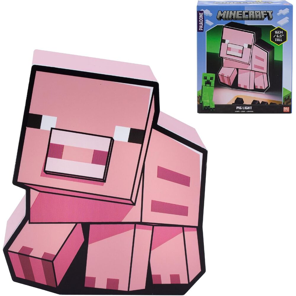 Lampara box Cerdo Minecraft Frikytopia