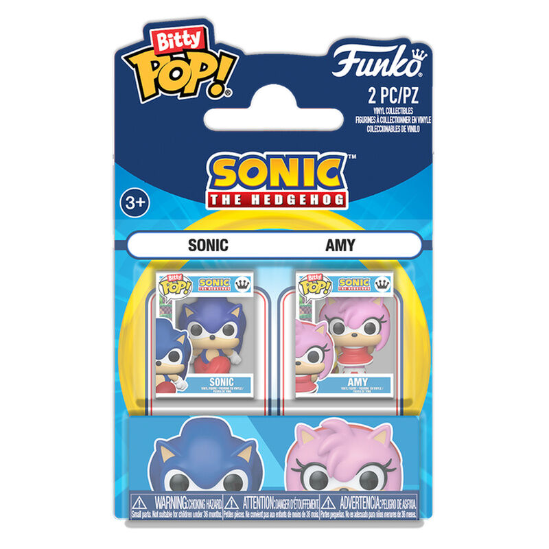 Sonic the Hedgehog Pack de 2 Figuras Bitty POP! Vinyl Sonic & Amy Rose 2 cm