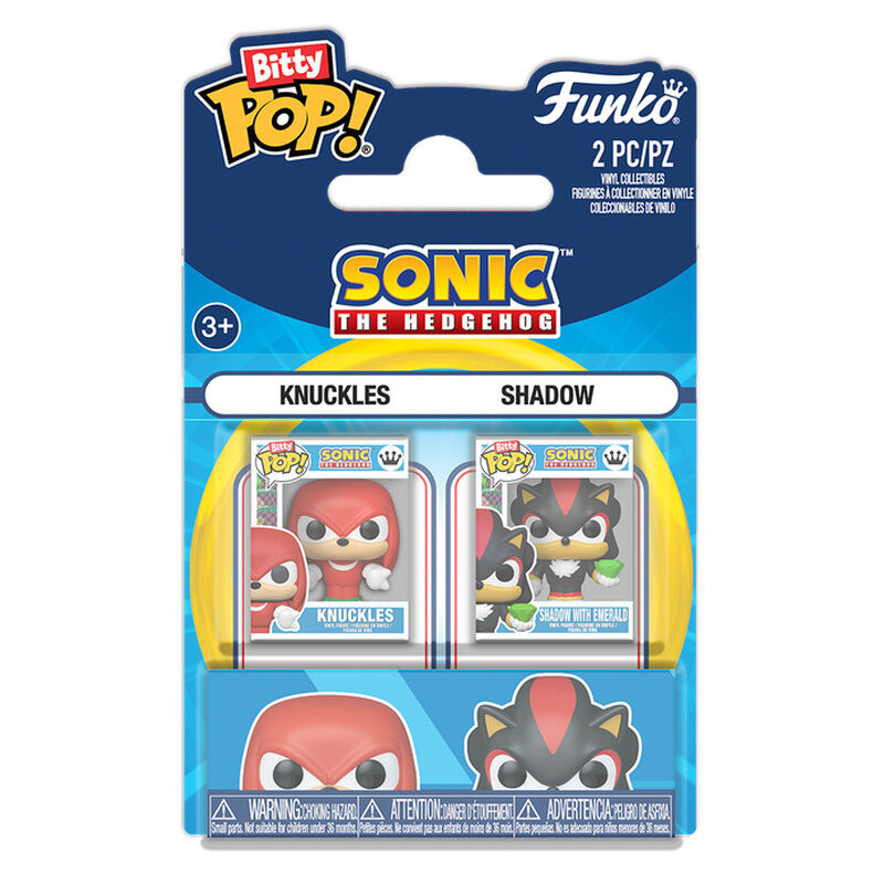 Sonic the Hedgehog Pack de 2 Figuras Bitty POP! Vinyl Knuckles & Shadow 2 cm