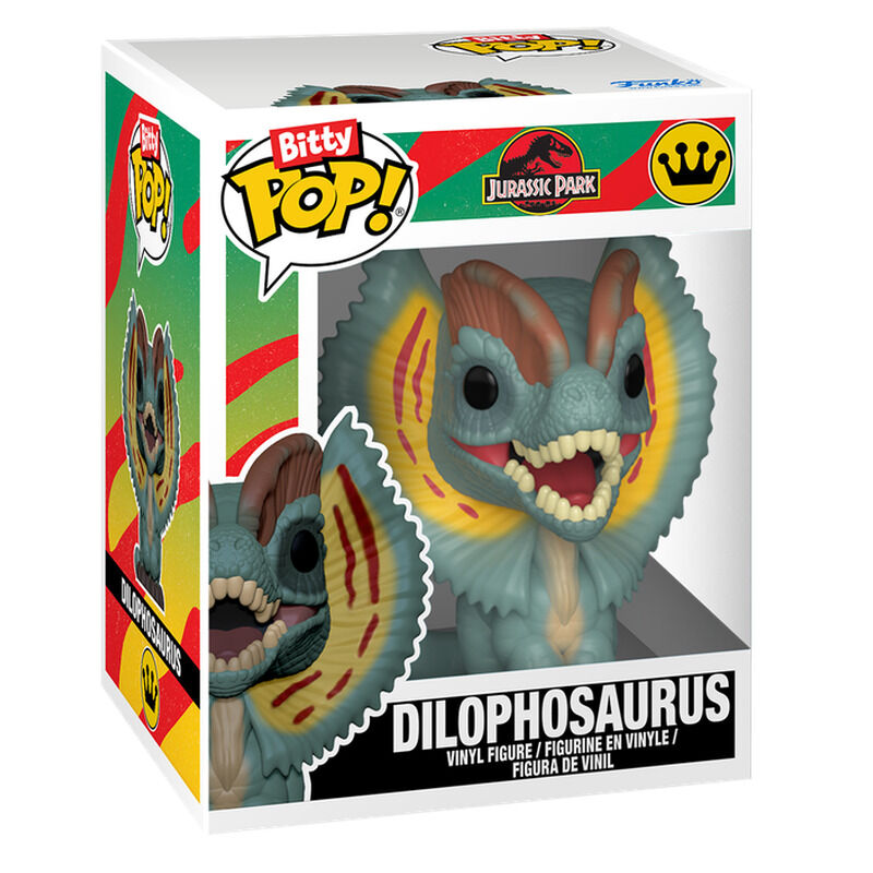 Jurassic Park Pack de 2 Figuras Bitty POP! Vinyl Tyrannosaurus Fossil & Dilophosaurus 2 cm
