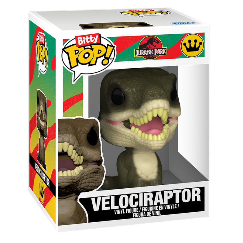 Jurassic Park Pack de 2 Figuras Bitty POP! Vinyl Velociraptor & Brachiosaurus 2 cm