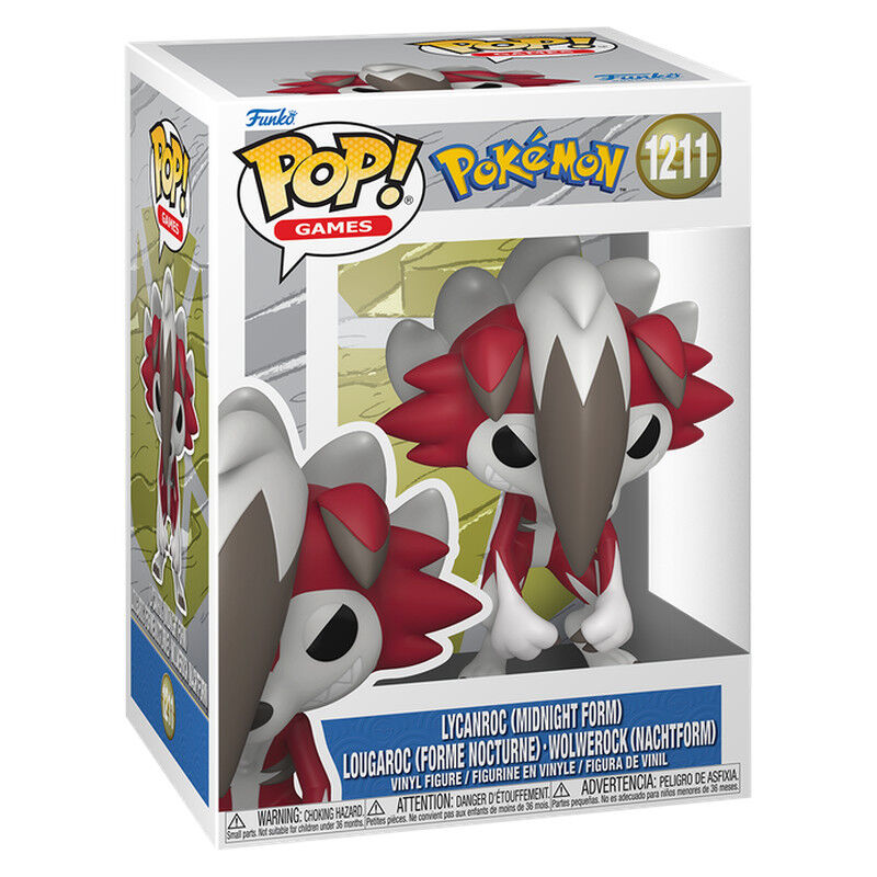 Pokémon POP! Games Vinyl Figura Lycanroc(Midnight) 9 cm