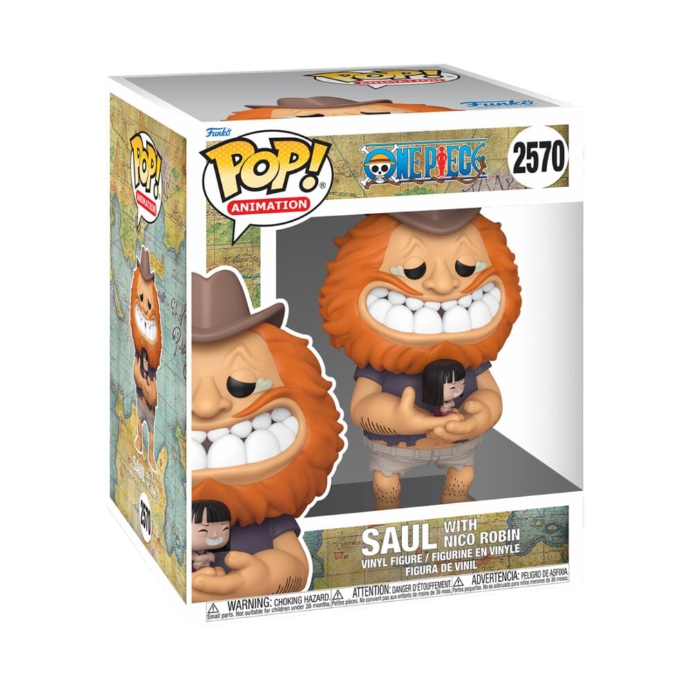 One Piece Super Sized POP! Animation Vinyl Figura Saul w/ Nico Robin 15 cm
