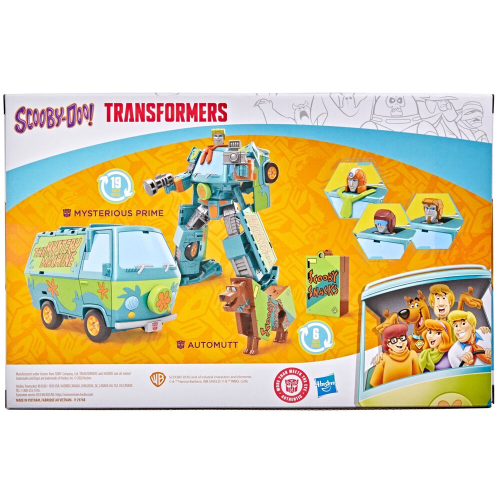 Transformers x Scooby-Doo Pack de 2 Figuras Mysterious Prime & Automutt 15 cm