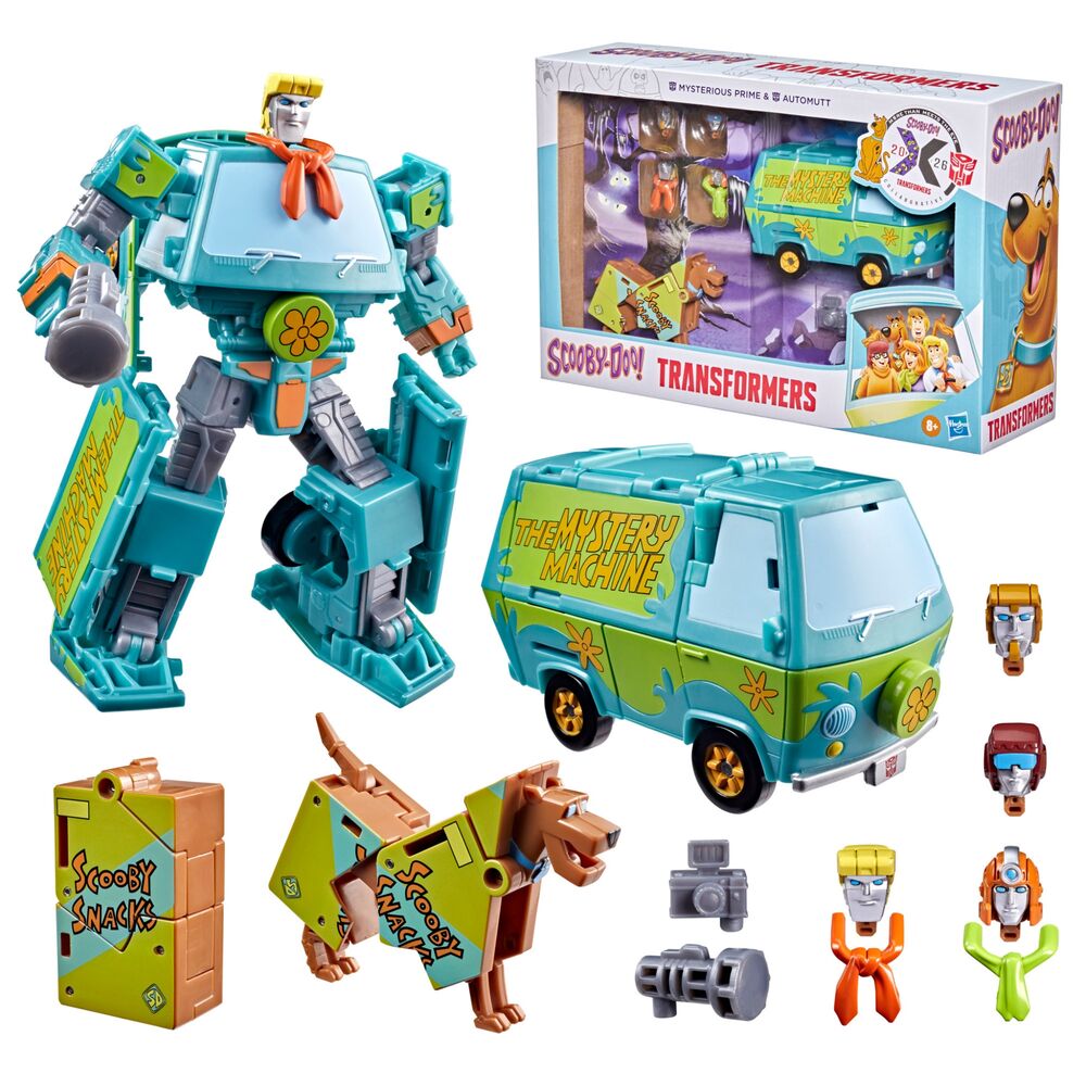 Transformers x Scooby-Doo Pack de 2 Figuras Mysterious Prime & Automutt 15 cm
