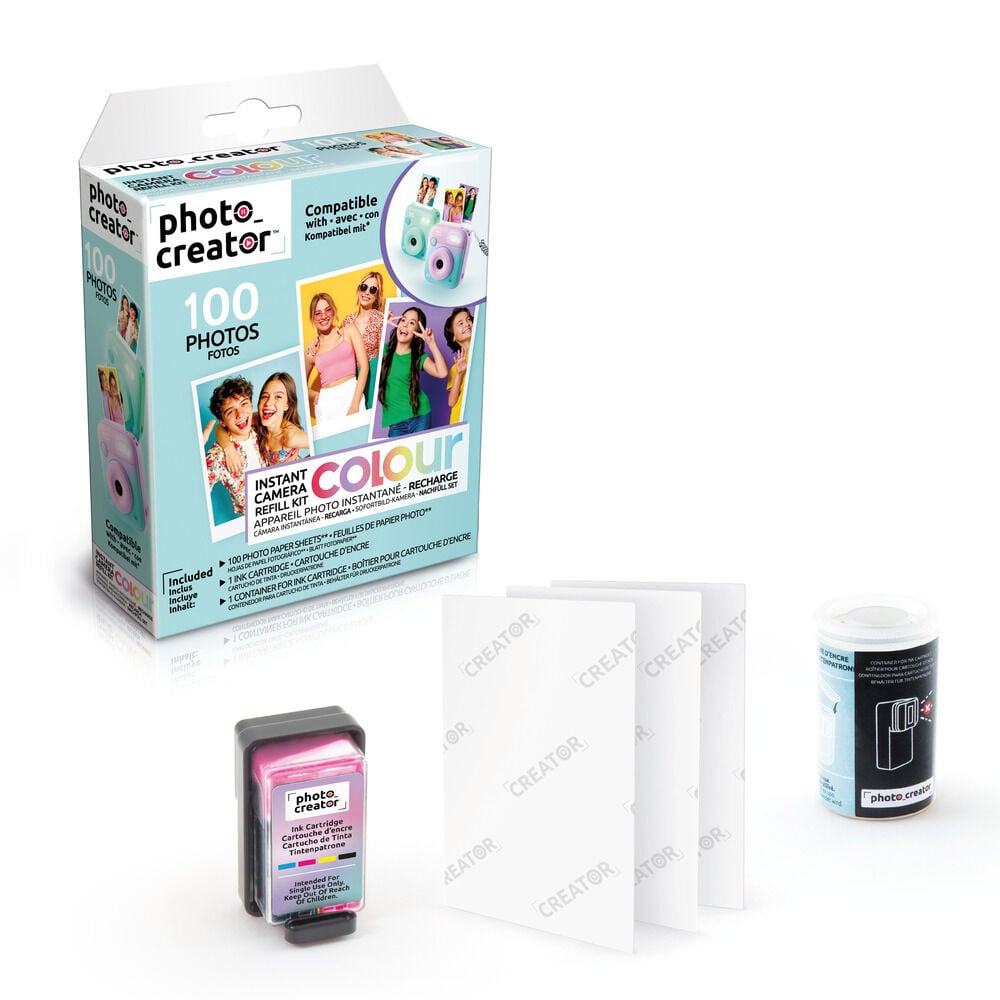 Set camara instantanea papel colores Photo Creator Frikytopia
