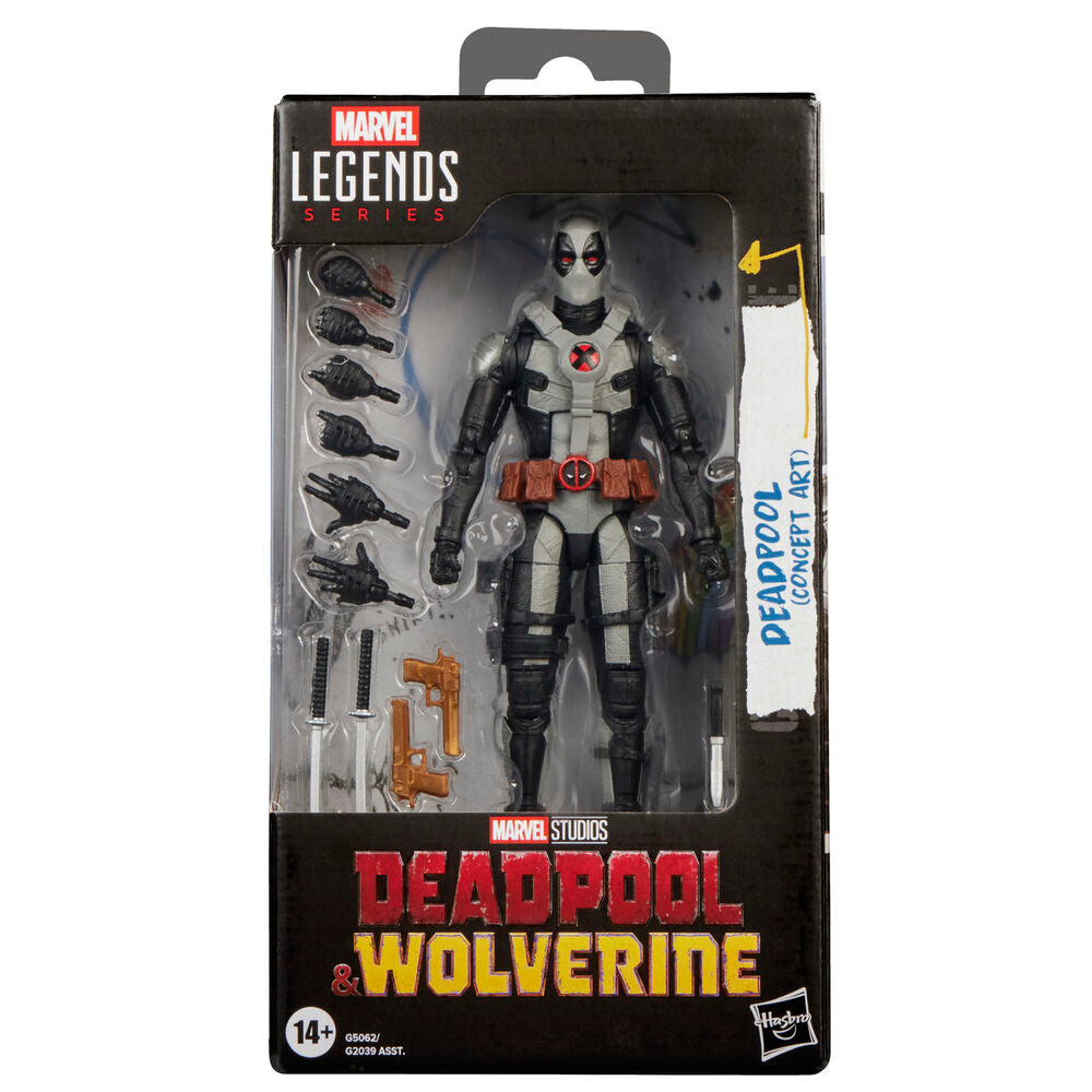 Deadpool & Wolverine Marvel Legends Figura Deadpool (Concept Art) 15 cm