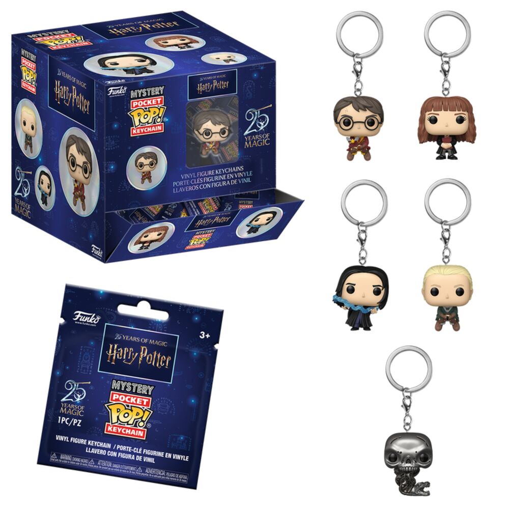 Harry Potter Llaveros Mystery POP! Vinyl 25th Anniversary 10 cm Expositor (12)