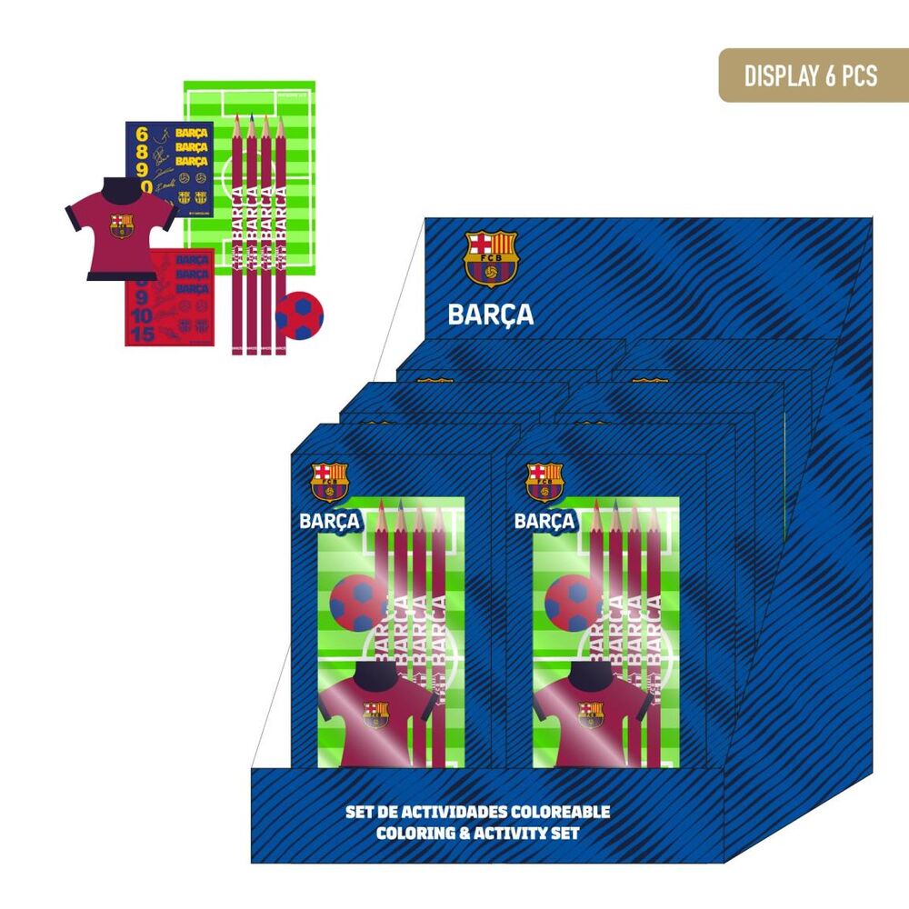 Set papeleria coloreable F.C. Barcelona Frikytopia