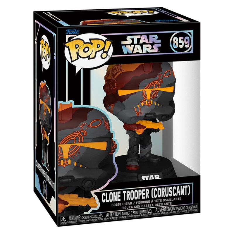 Star Wars Figura POP! Vinyl Cabezón Clone Trooper (Coruscant) 9 cm