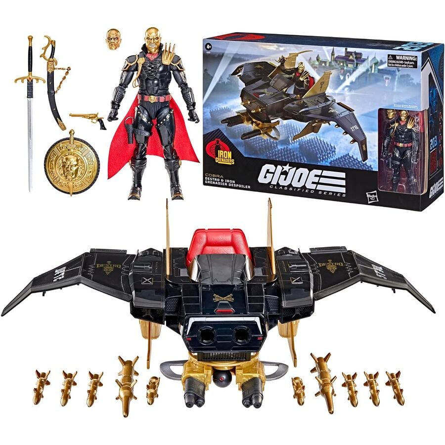 G.I. Joe Classified Series Figura y Vehículo Set #203 Destro & Iron Grenadier Despoiler 15 cm