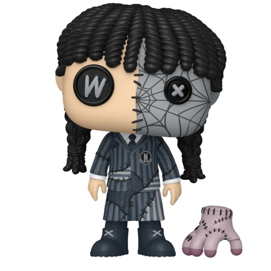Wednesday POP! Televison Vinyl Figura Patchwork: Wednesday with Thing 9 cm
