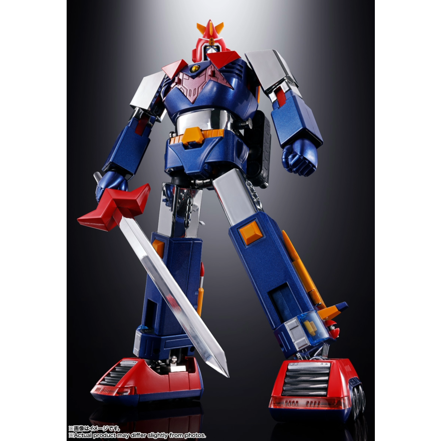 Super Electromagnetic Machine Voltes V Figura Diecast Soul of Chogokin GX-31SP Chodenji Machine Voltes V Chogokin 50th Ver. 25 cm