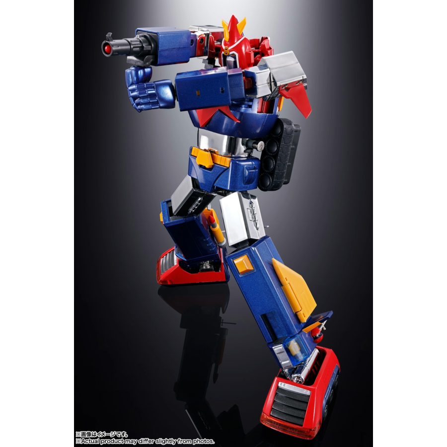 Super Electromagnetic Machine Voltes V Figura Diecast Soul of Chogokin GX-31SP Chodenji Machine Voltes V Chogokin 50th Ver. 25 cm