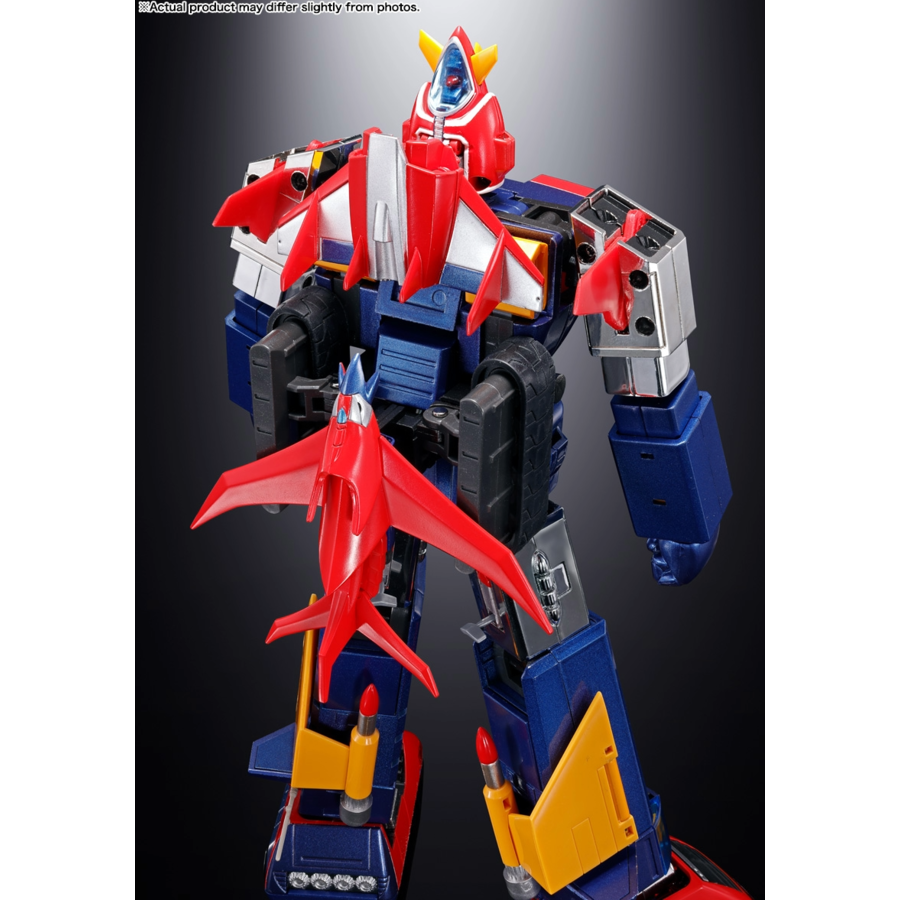 Super Electromagnetic Machine Voltes V Figura Diecast Soul of Chogokin GX-31SP Chodenji Machine Voltes V Chogokin 50th Ver. 25 cm