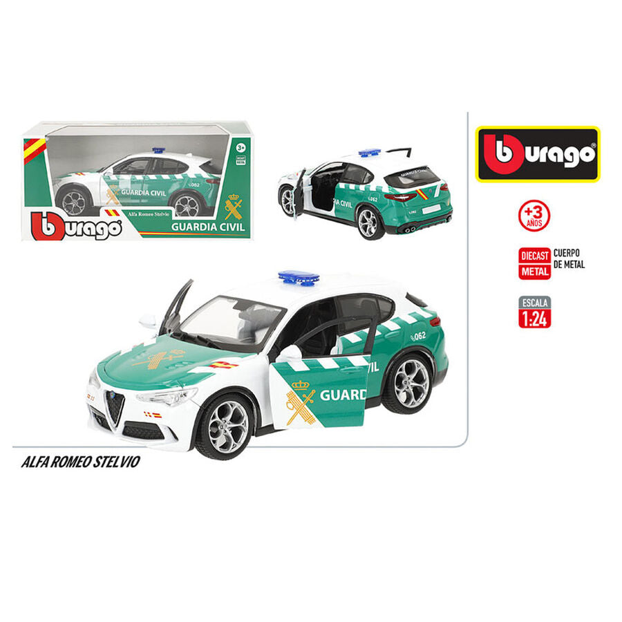 Coche Guardia Civil Alfa Romeo Stelvio metal Frikytopia
