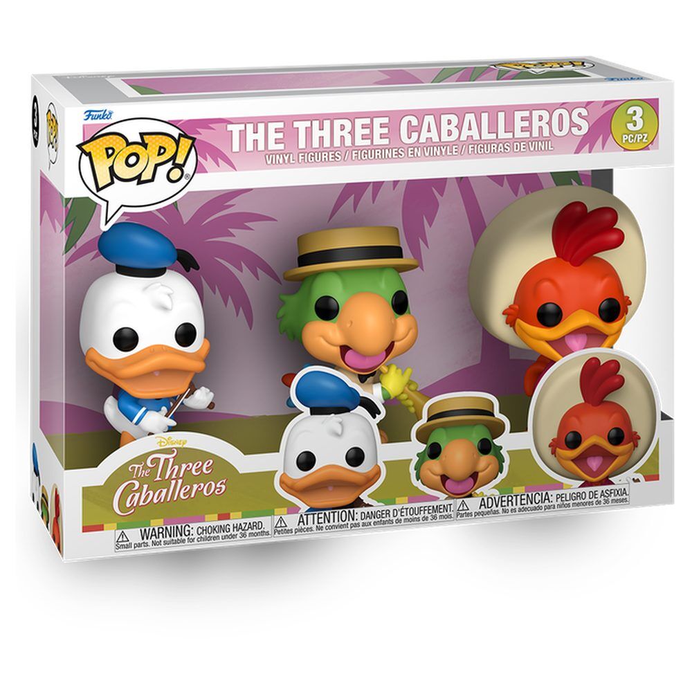 Disney Pack de 3 Figuras POP! Vinyl The Three Caballeros 9 cm