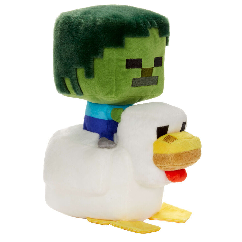 Minecraft Deluxe Peluche Chicken Jockey 20 cm