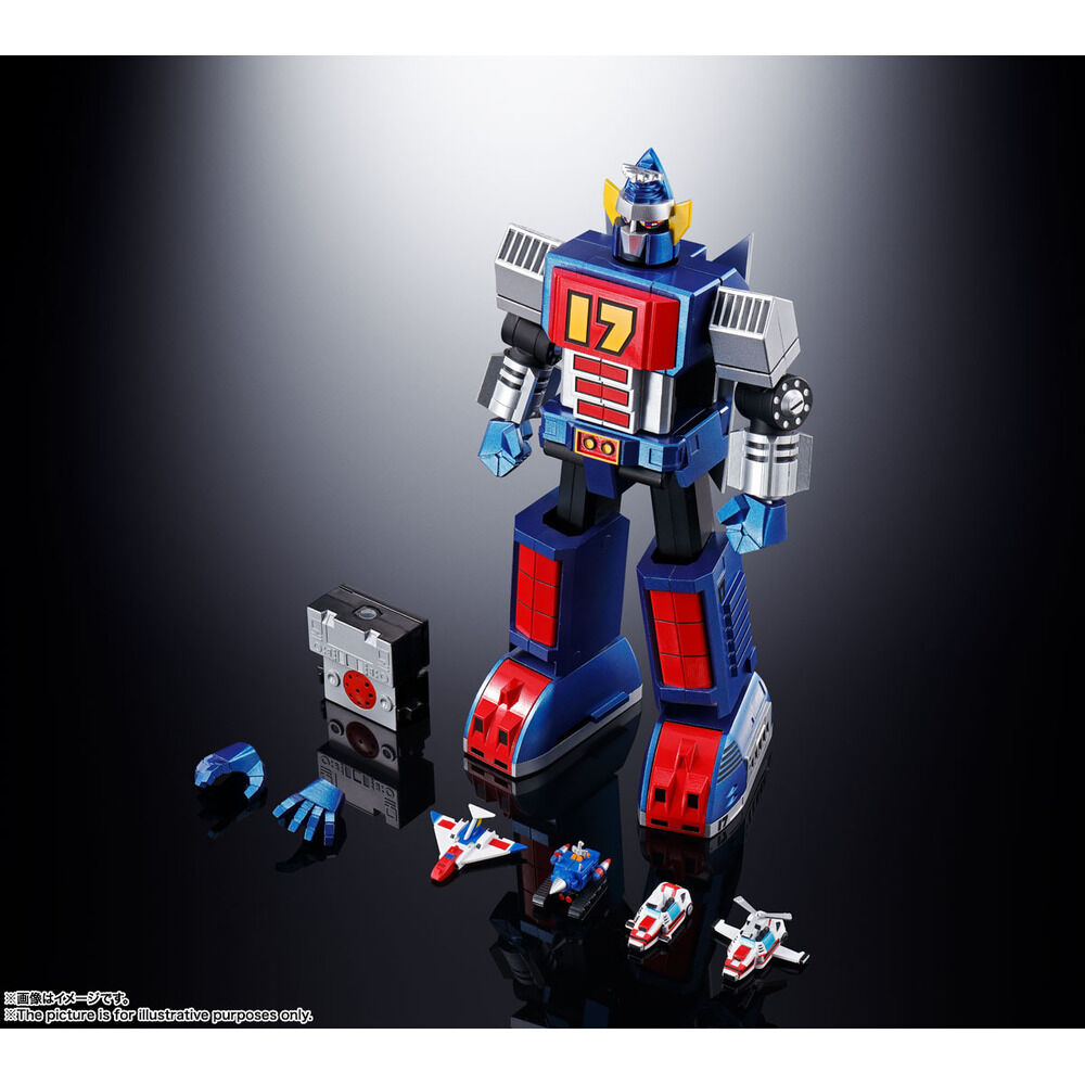 Daitetsujin 17 Figura Diecast Soul of Chogokin GX-101S Daitetsujin 17 & 18 Graviton Box 18 cm