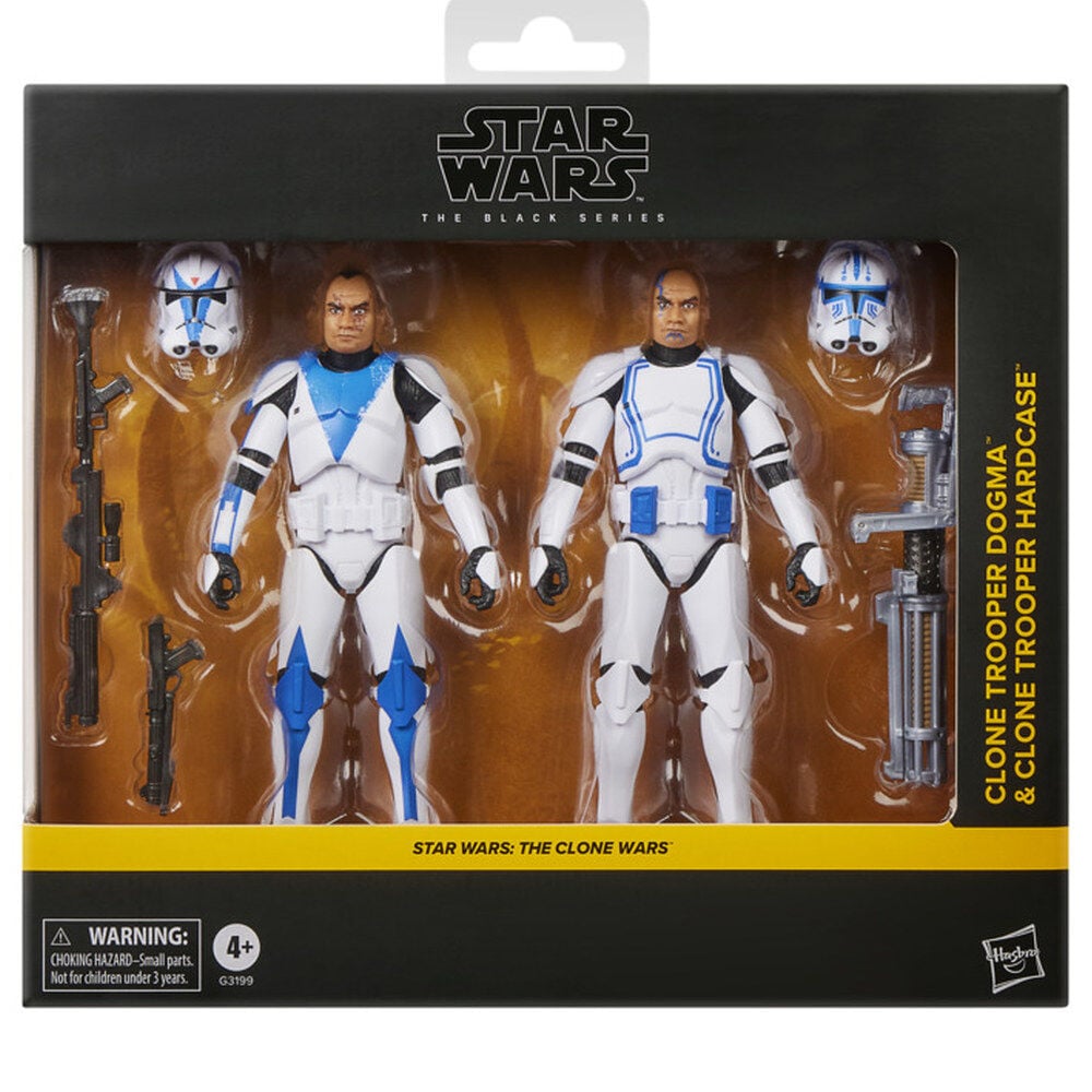 Blister 2 figuras Clone Trooper Dogma & Clone Trooper Hardcase Star Wars 15cm