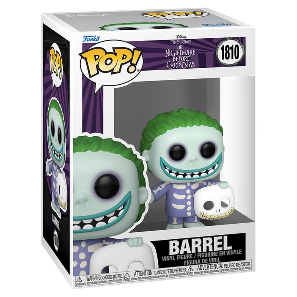 Pesadilla antes de Navidad Figura POP! Vinyl Barrell 9 cm