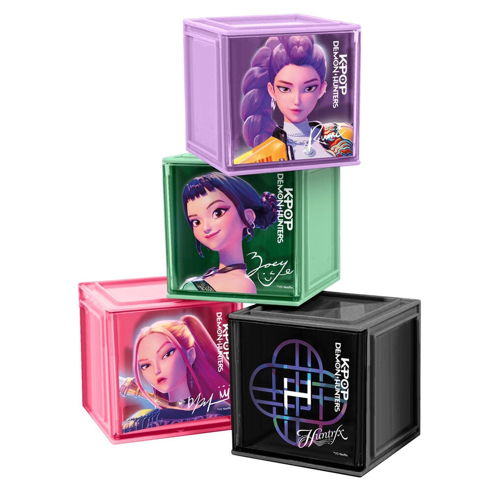 Set cubos almacenaje escritorio K-pop Demon Hunters Frikytopia
