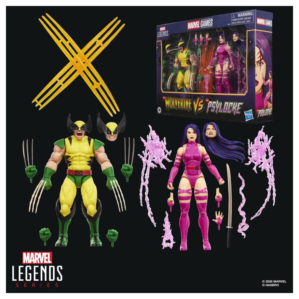 Marvel Games Marvel Legends Pack de 2 Figuras Wolverine & Psylocke 15 cm