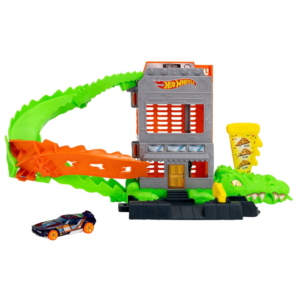 Pista coches Ataque de Cocodrilo Hot Wheels City Frikytopia