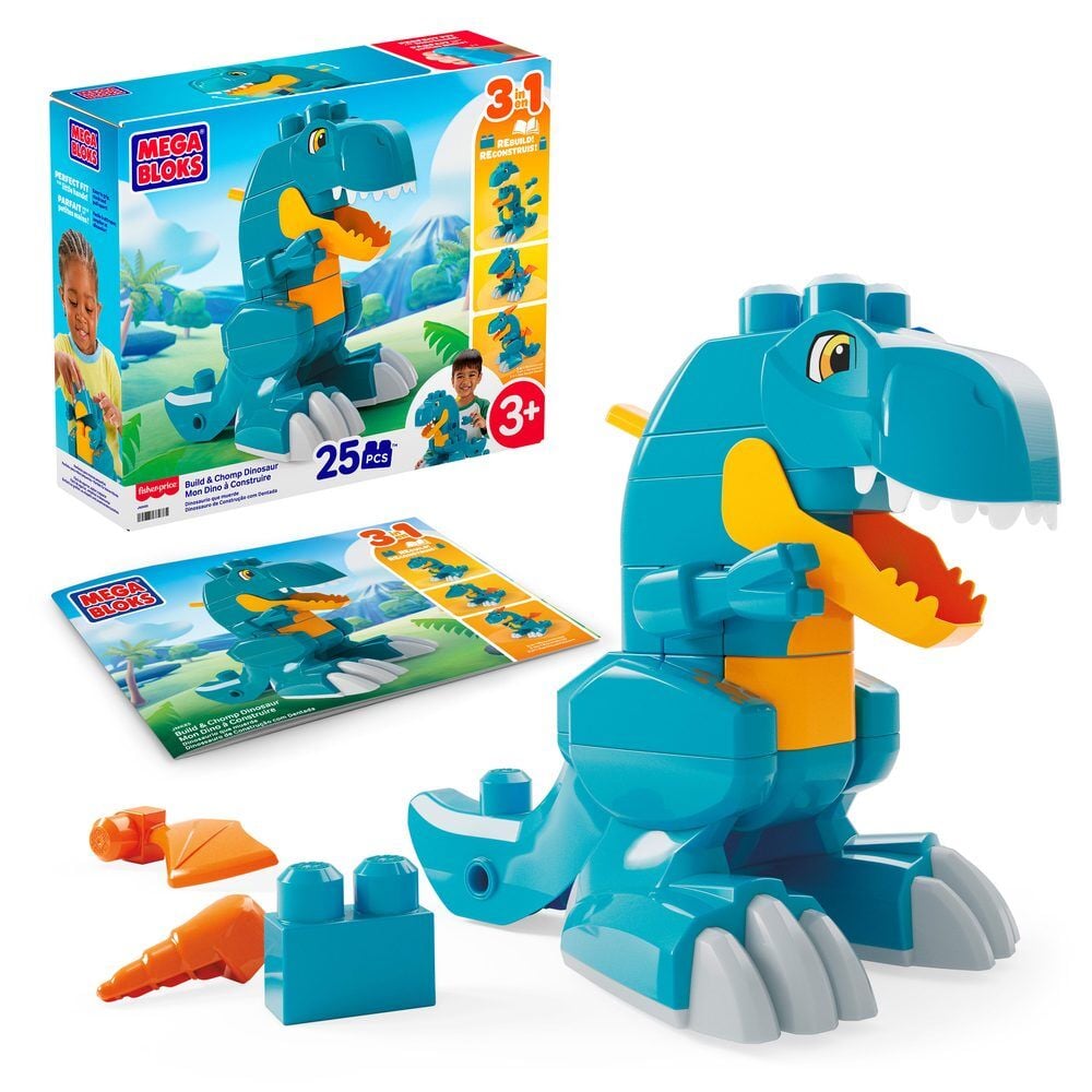 Dinosaurio mordedor bloques de construccion MEGA Bloks Frikytopia