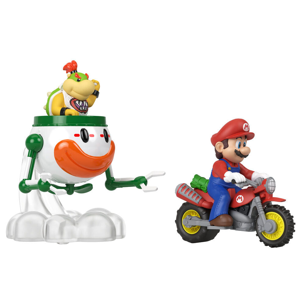 Super Mario Hot Wheels Vehículos Die-Cast pack de 2 1/64 Mario & Bowser Jr.