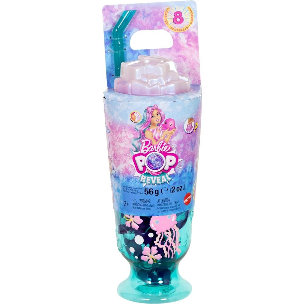 Muñeca Granizado de Mar Copa Azul Pop Reveal Barbie