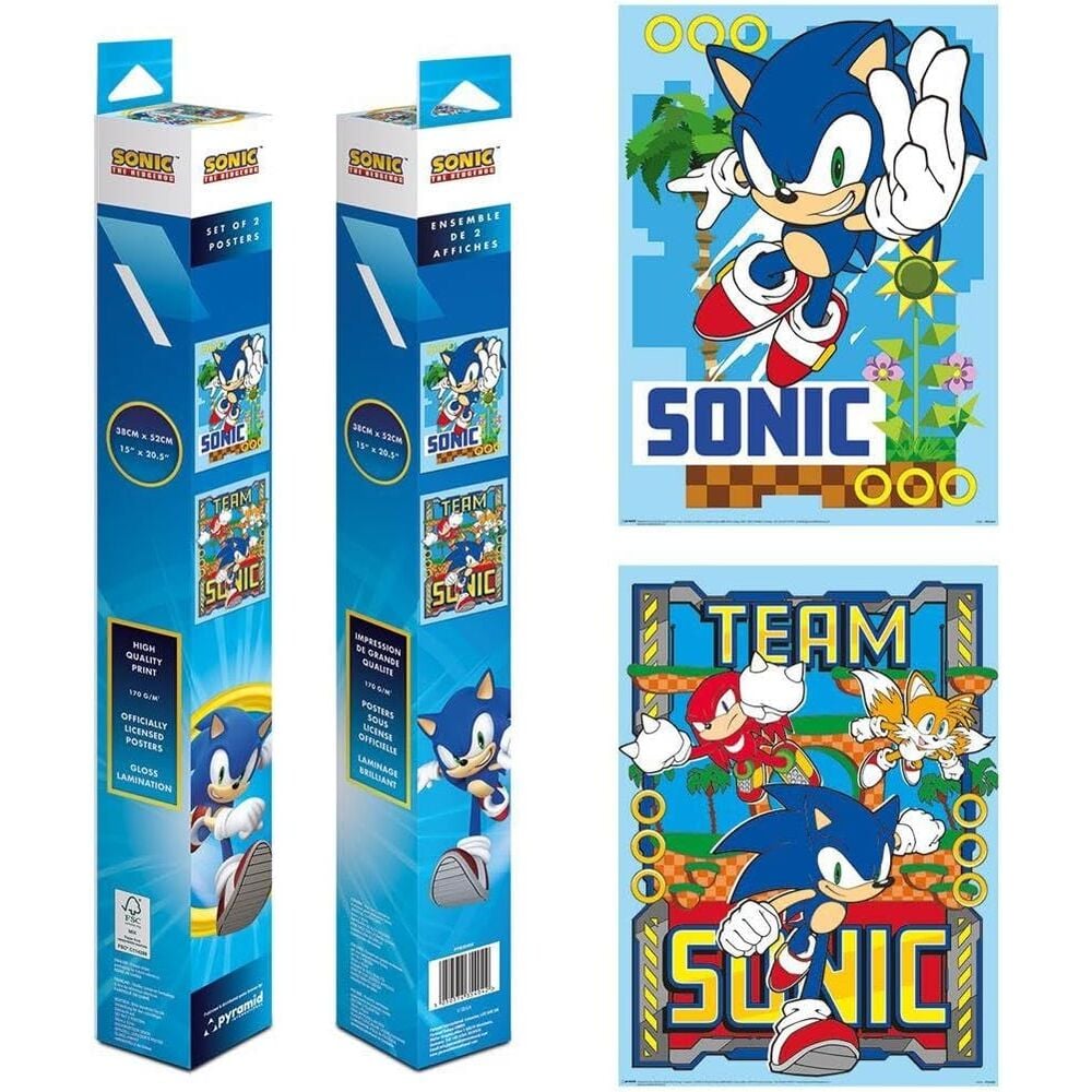 Set 2 posters Sonic The Hedgehog Frikytopia