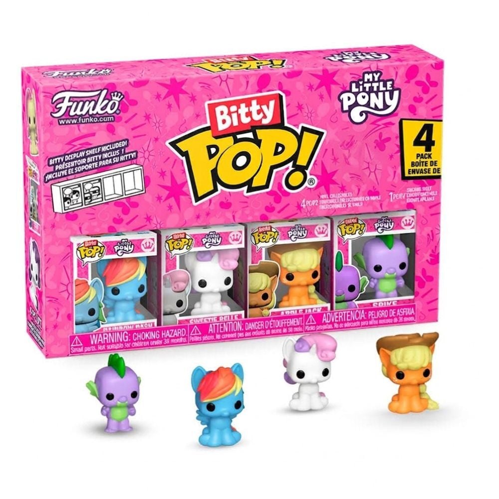 Blister 4 figuras Bitty POP My Little Pony Rainbow Dash