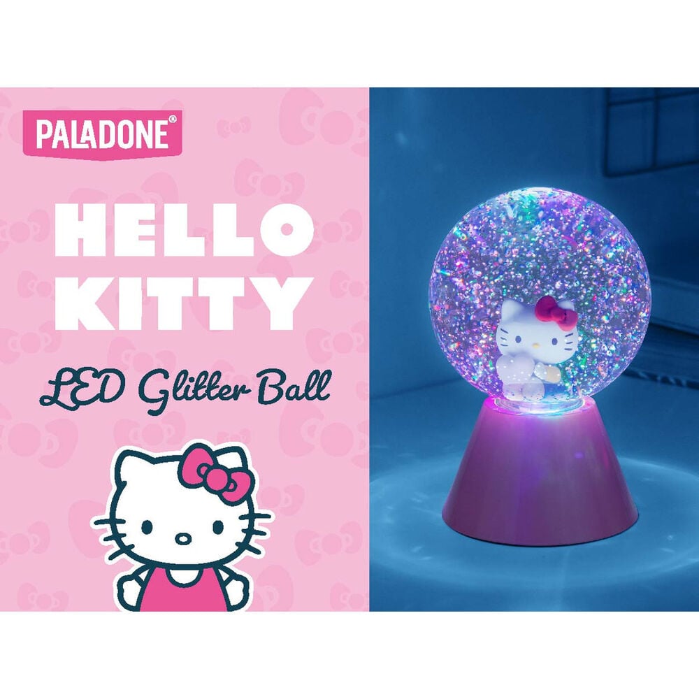Lampara LED purpurina Hello Kitty
