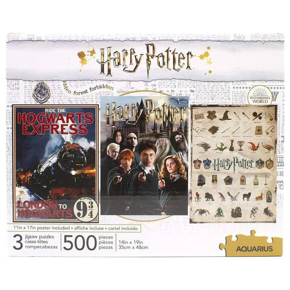 Set 3 Puzzles Harry Potter 500pzs Frikytopia