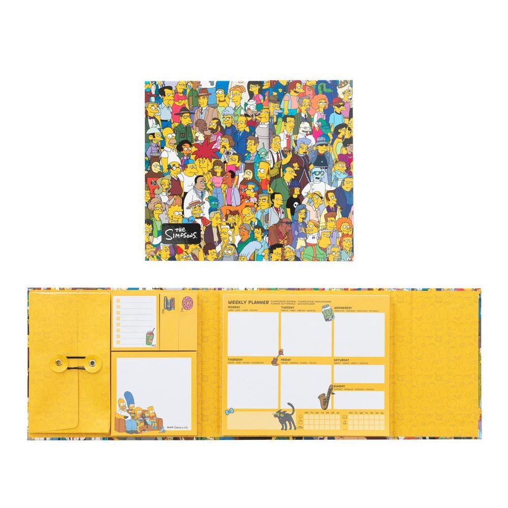 Los Simpson Planificador Semanal con Notas Adhesivas 19 x 17 cm