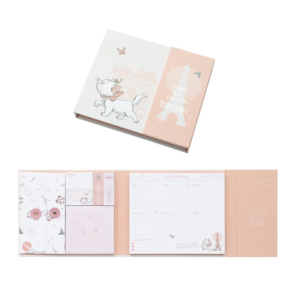 Planificador semanal con notas adhesivas Marie Los Aristogatos Disney Frikytopia