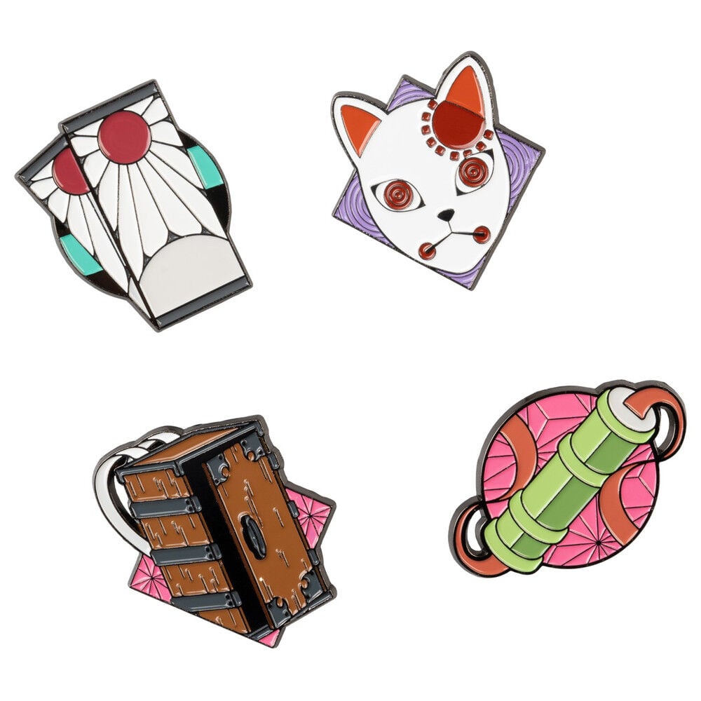 Blister 4 pins Demon Slayer Kimetsu no Yaiba Frikytopia