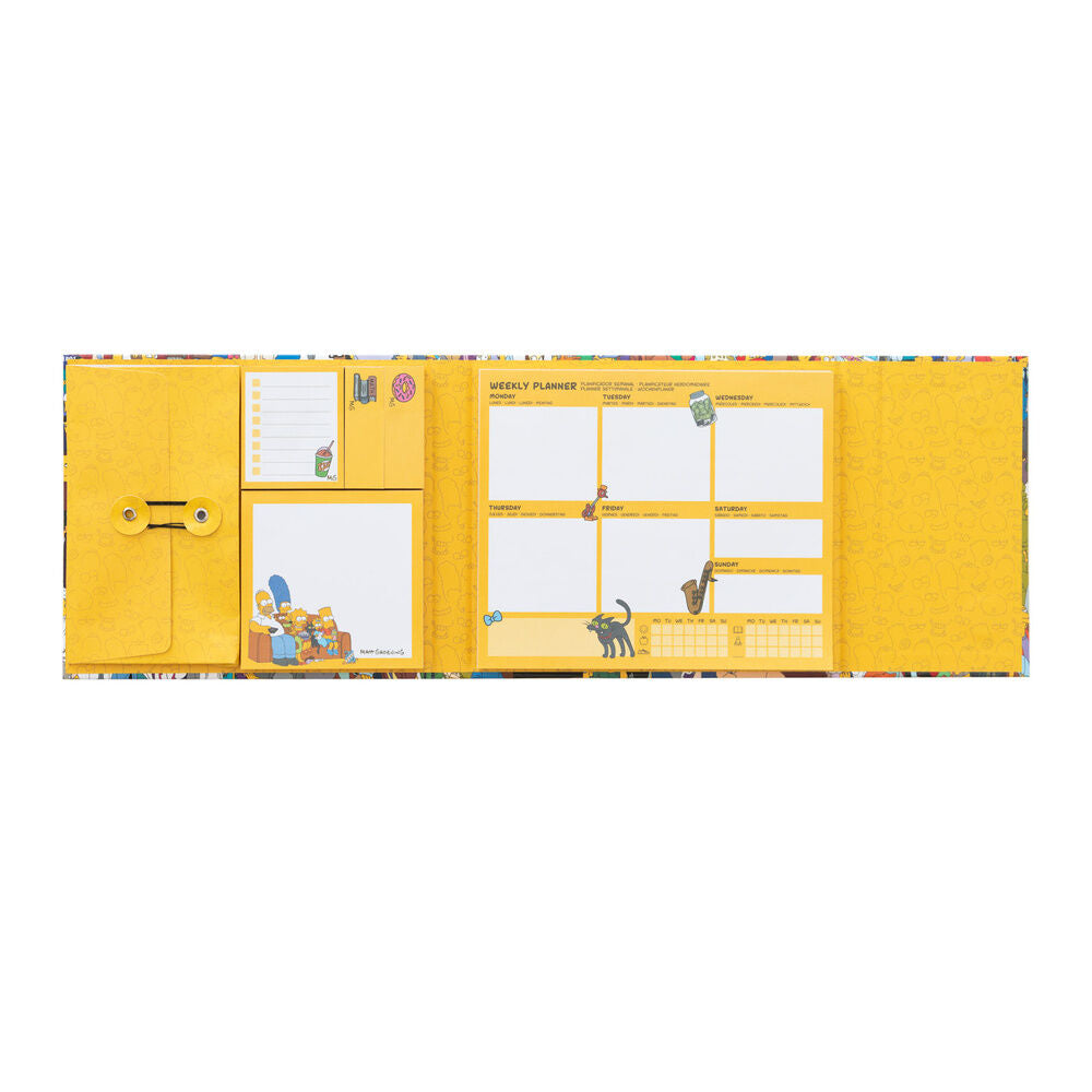 Los Simpson Planificador Semanal con Notas Adhesivas 19 x 17 cm