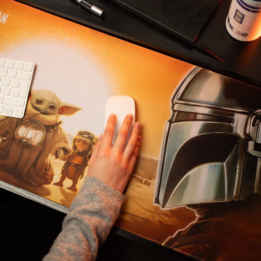 Star Wars: The Mandalorian y Grogu Alfombrilla de Ratón XL 80 x 35 cm