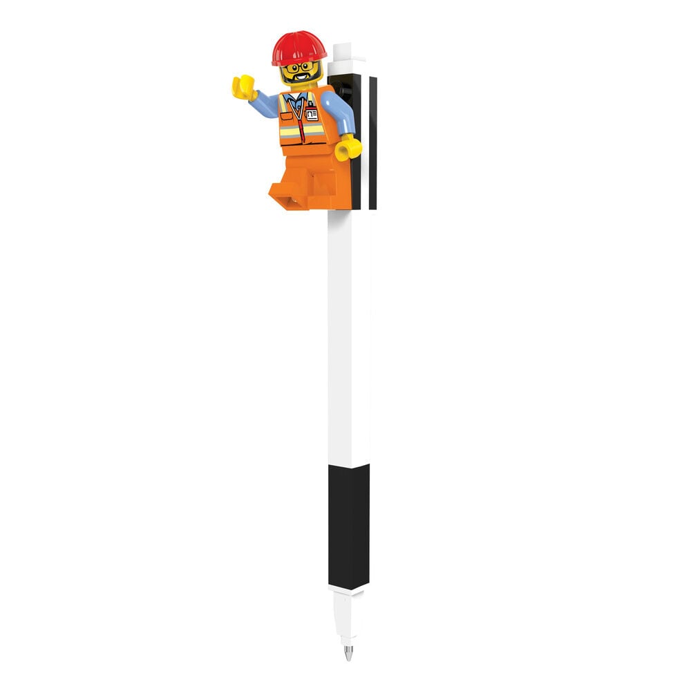 Boligrafo negro gel con minifigura Lego Frikytopia