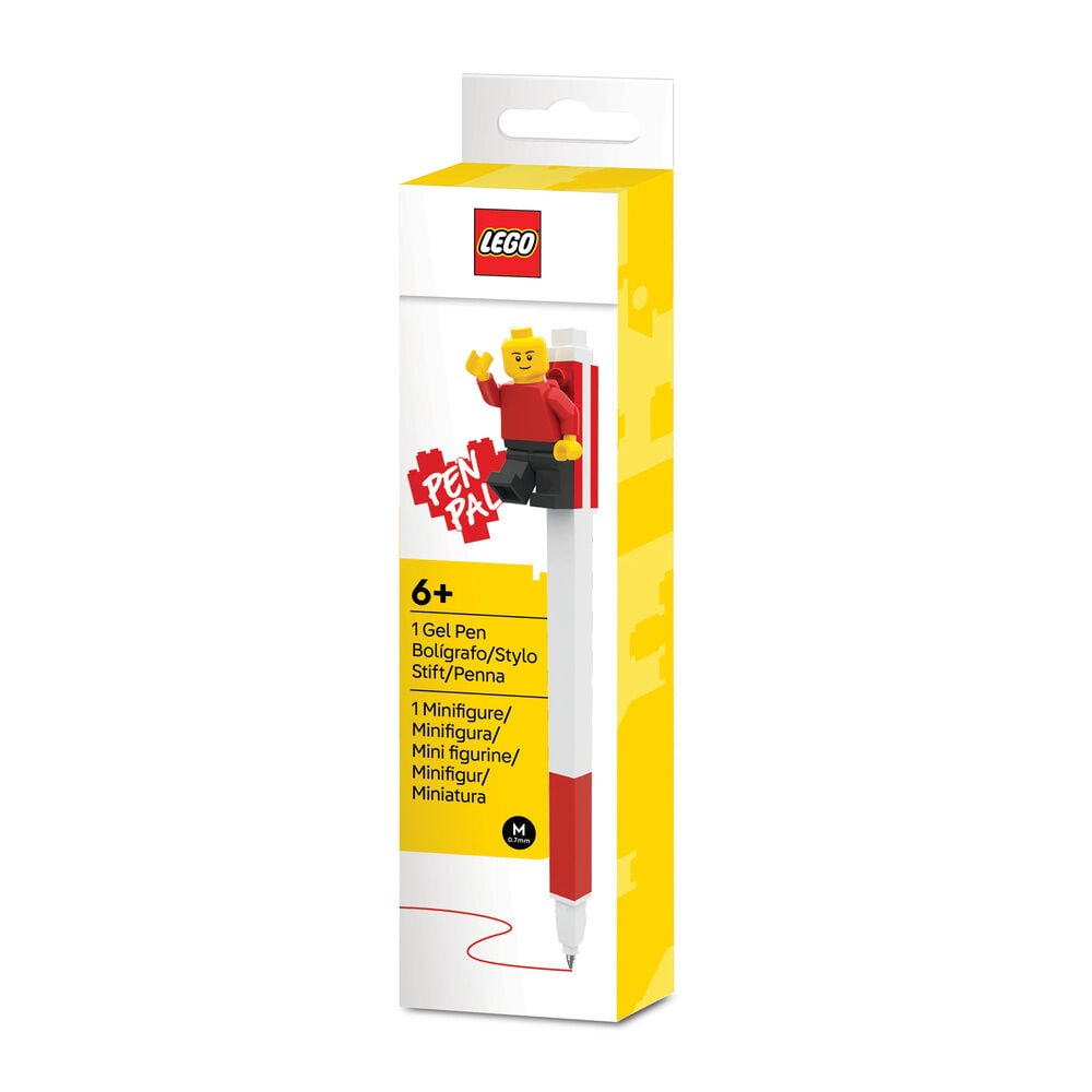 Boligrafo rojo gel con minifigura Lego Frikytopia