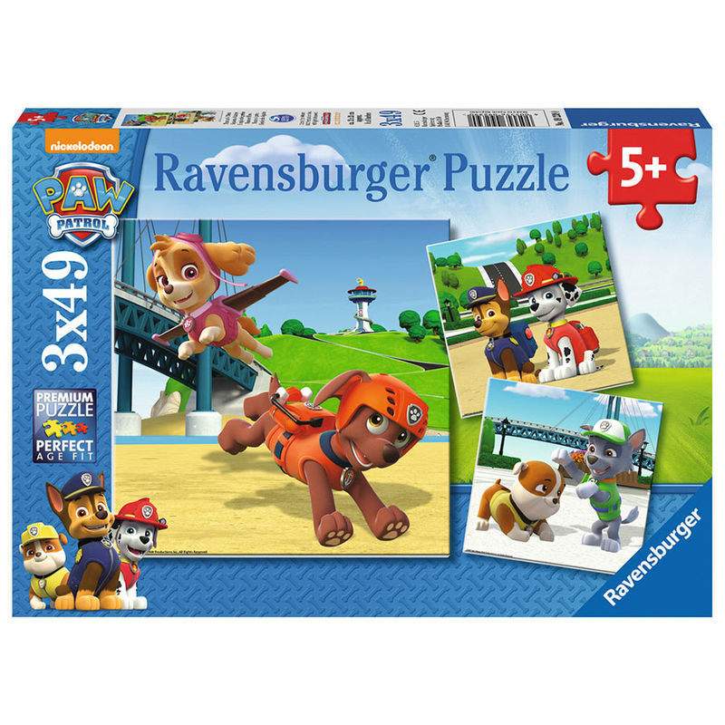 Puzzles Patrulla Canina Paw Patrol 3x49pz Frikytopia