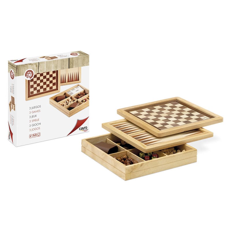 Ajedrez Damas Backgammon Marqueteria Frikytopia